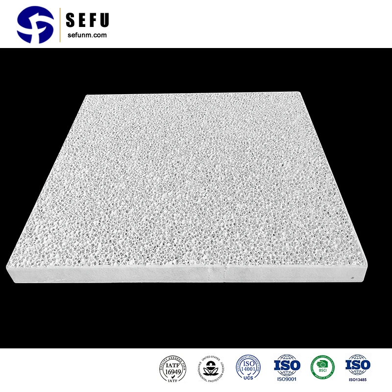 Aluminum Oxide Silicon Carbide Plate Factory Alumina Ceramic Foam Filter for Aluminium Filtration