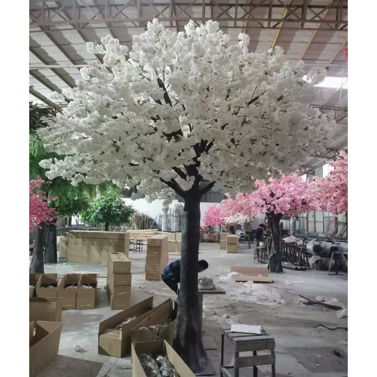 Grand Sakura pour la décoration d'hôtel cerisier Blossom arbre artificiel