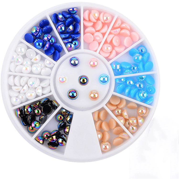 Professional Mixed Nail Art 3D Flatback Pearl Gem, Nail Crystal, Designer Decoration