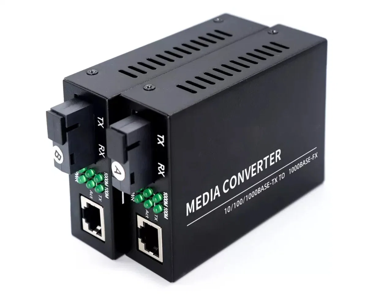 Ab Werk Preis Gigabit 10/100/1000Mbps 1SC 1RJ45 (ab) 20km Single Mode Single Fibre Media Converter