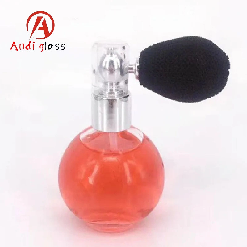 85ml bouteille de parfum vintage avec ampoule de remplacement de bouteille de parfum gaufré de luxe du pulvérisateur avec pompe d'airbag