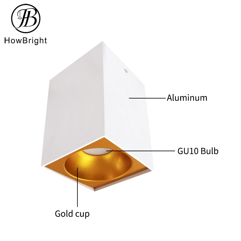 GU10 Aluminium Down Light Weiß Schwarz Gold GU10 Beleuchtung für Schlafzimmer