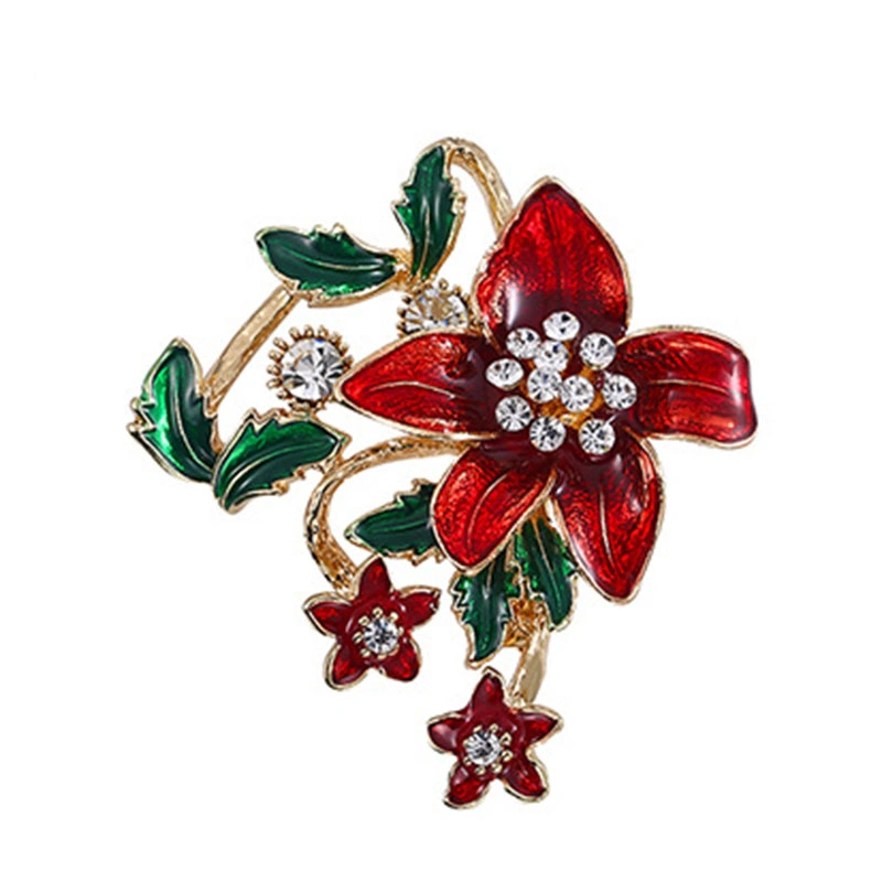 Moderno elegante Crystal Rhinestone Anjo Broche Natal Anjo Asas Broches Pino