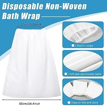 Disposable SPA Wrap Non- Woven Bath Wrap Adjustable for Women Salon SPA Beauty Sweat Steaming