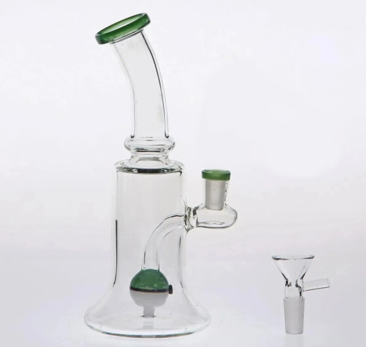 Real Images Glass with Bowl Joint Size 144mm 22cm Tall Hollow Tire Perc Oil Rigs Hookahs Smoking Water Pipes