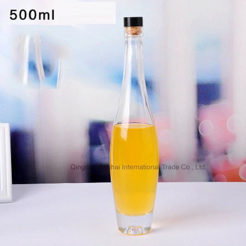 Bowling Shape Series Glass Ice Wine Bottle with Cover