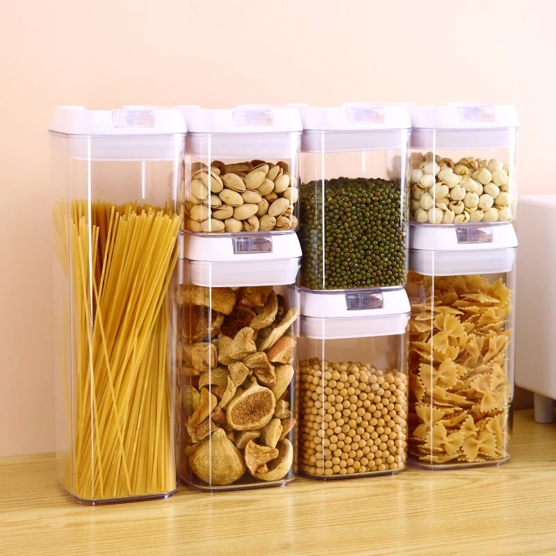 Kitchen Storage Container Set with Lid for Dry Fruit Nuts Flour Baby Food Storage Organizer Bin