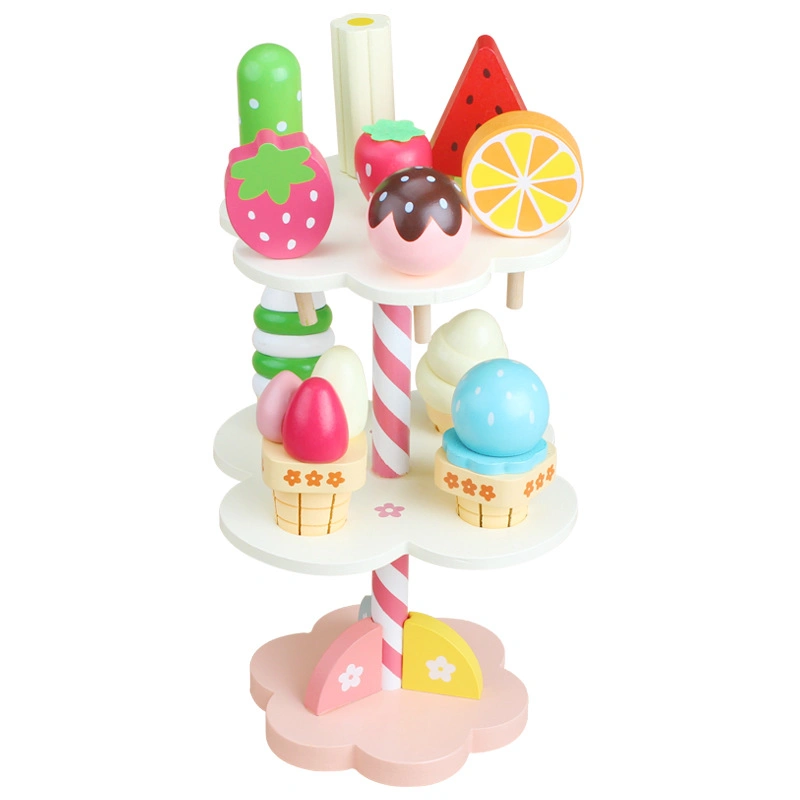 Wooden Round Tree Display Ice Cream Toy