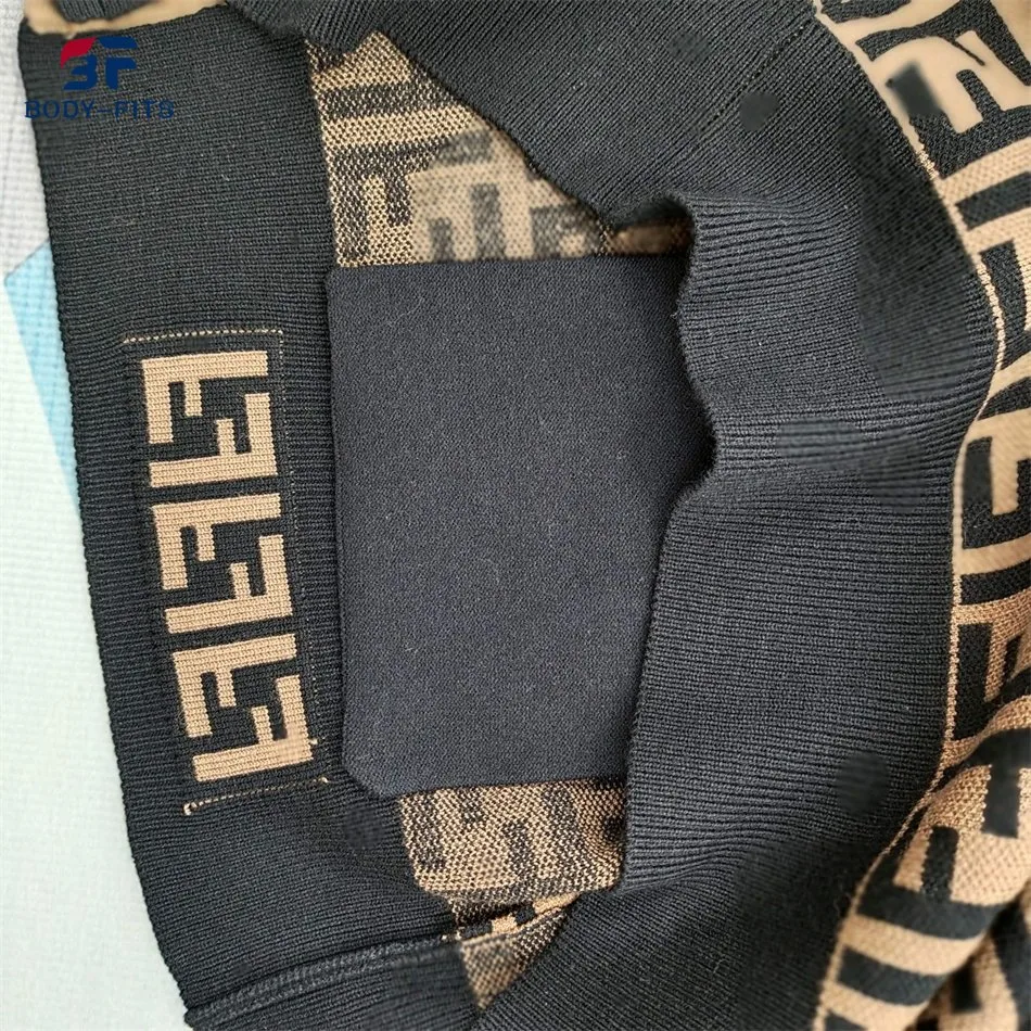 Sudadera de Marca femenina FF Designer botón up cuello redondo punto Cárdigan