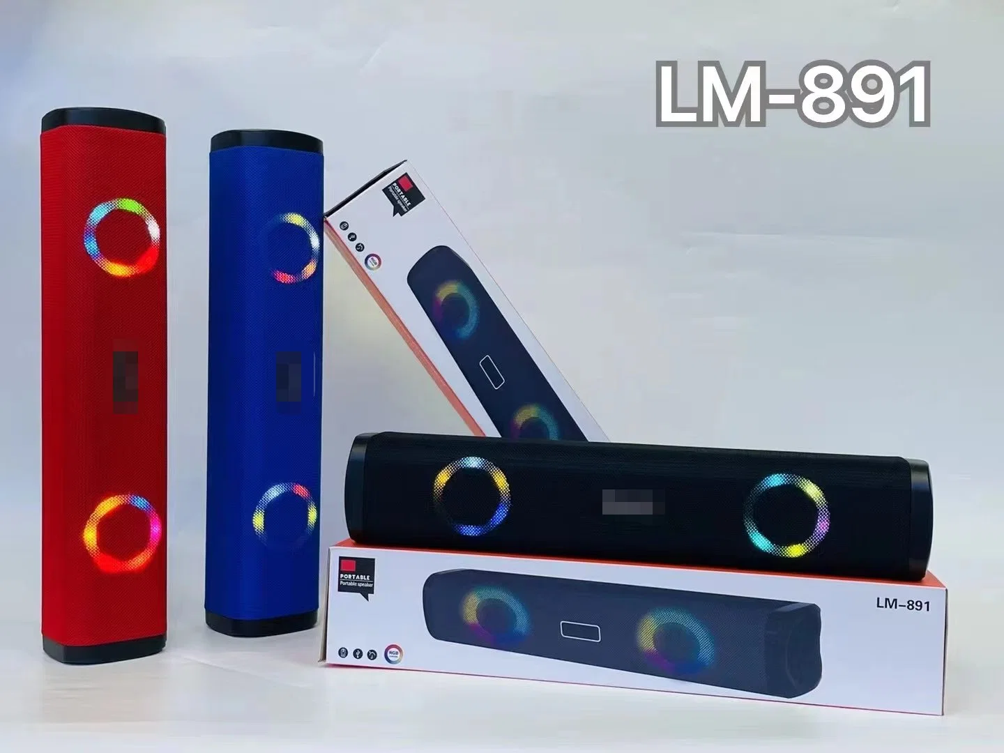 LD-LM-891 Мини портативная звуковая панель RGB ослепительные огни Беспроводная Настольный компьютер оптовой оптовой беспроводной динамик Bluetooth с двумя динамиками