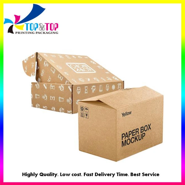 Custom упаковка Крафт гофрированной упаковки в бассейне реки Амазонки ящики Заправьте коробку отправителя транспортную картонную коробку складывания при перемещении окна