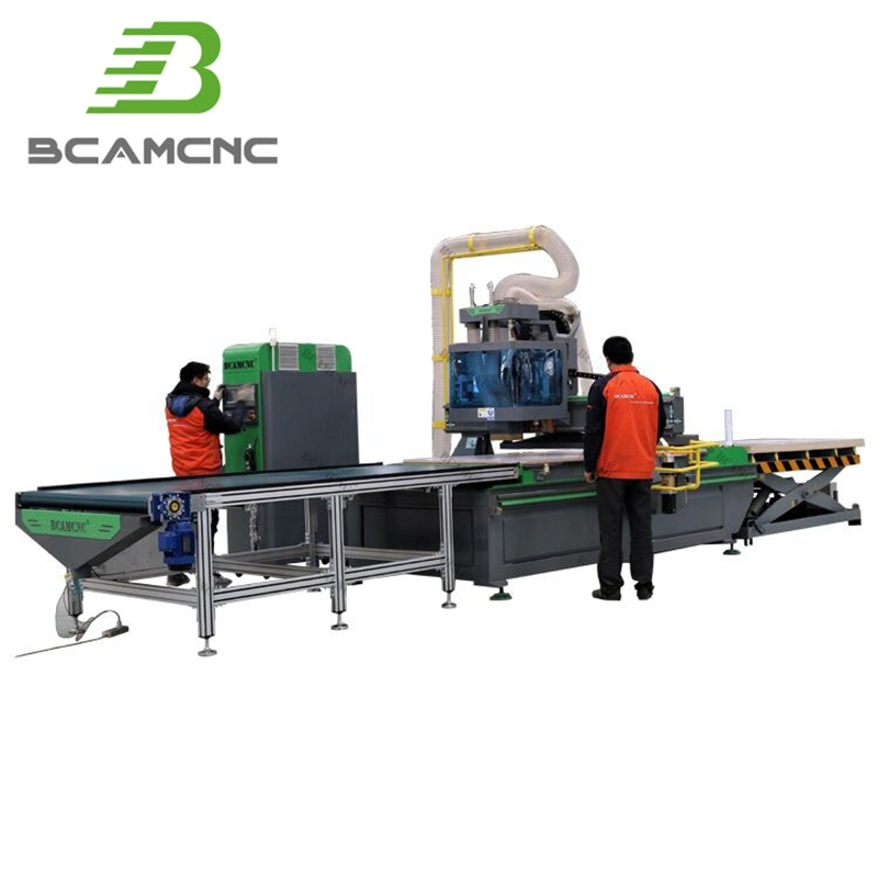 1325 Woodworking CNC Router Atc for Wooden Door Furniture Cabinet Caving/Engraving/Cutting Machine with Panel Loading and Unloading System