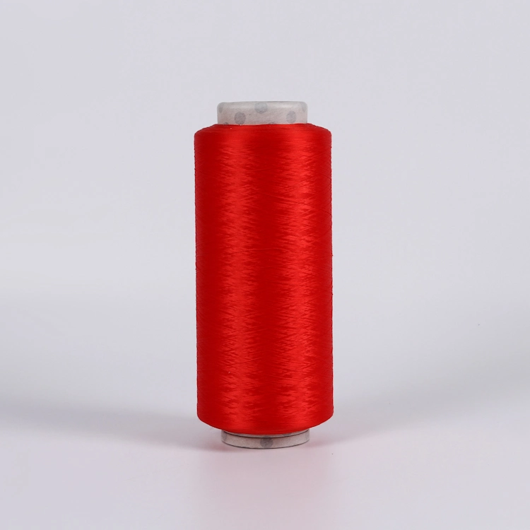 Factory Xinghui Manufacturer 100% Polyester Filament Dopo Dyed DTY 75D/36f AA Grade Textile Hand Knitting Weaving Thread Color DTY Yarn