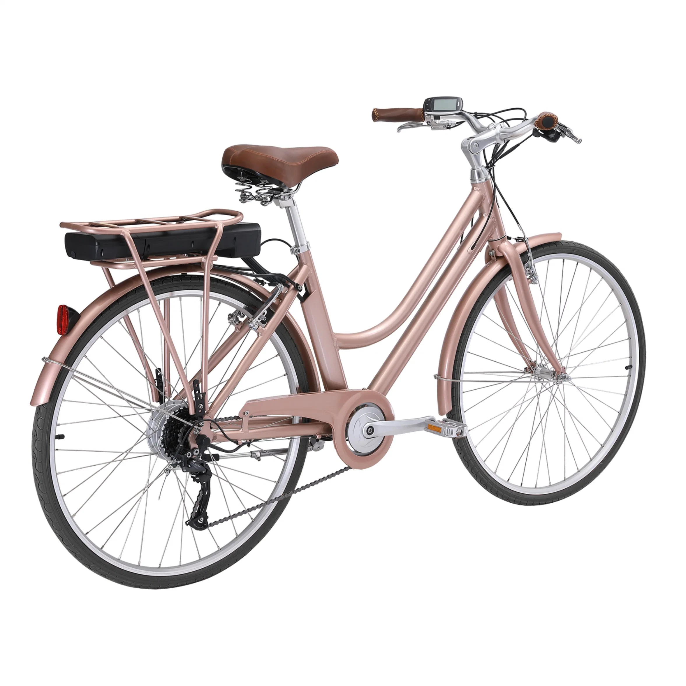 Novo design CE eBike com banco traseiro 250 W 36 V elétrico Bicicleta de montanha bateria dupla bicicleta elétrica de 26 polegadas para adultos