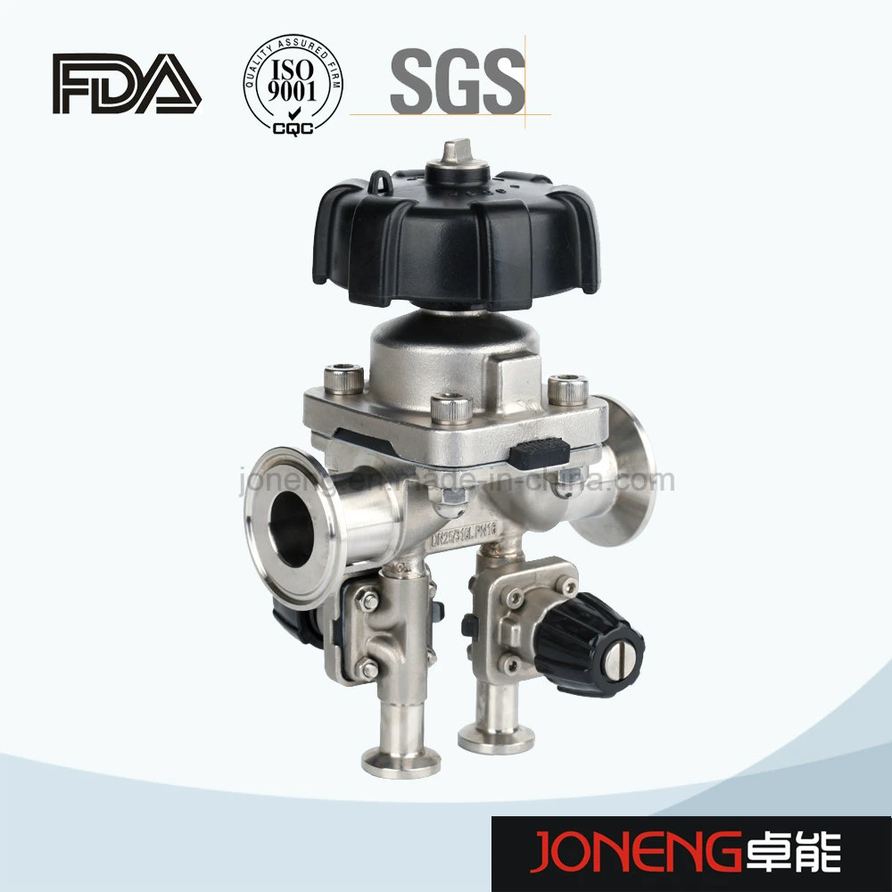 Stainless Steel Sanitary Manual Type Diaphragm Valve with Drain (JN-DV1004)