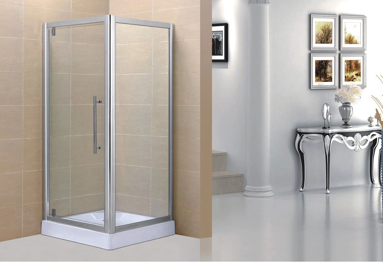 Bathroom Square Hinge Shower Cabin