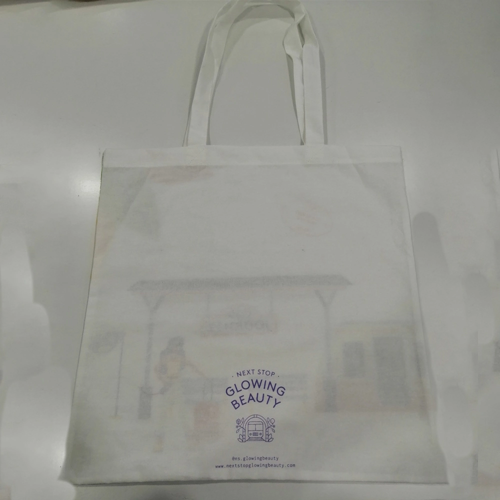 4 Oz White Color Gots Certified Digital Printed (enjoy the journey) Cotton Bag