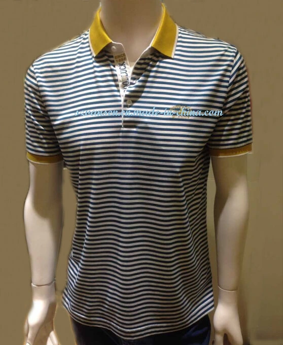 Custom Wholesale/Supplier Striped Polo Shirt with Embroidery Logo