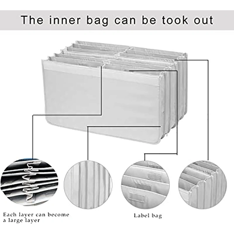 Waterproof Large Capaciry Heavy Duty Cable Bag Separate Instrument Accessories Organizer Travel Bag Tote Laptop Bag