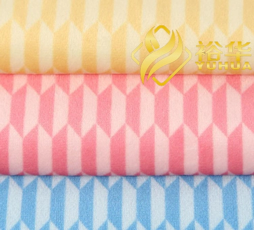 100% بوليستر PVC بيج براق Gingham Madras ألباكا فيلفت مطبوع أقمشة بلاأيدس للمناشف