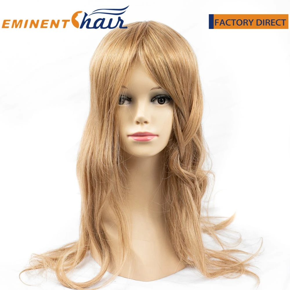 Custom Human Hair Blond Fine Mono with PU Coated Wig