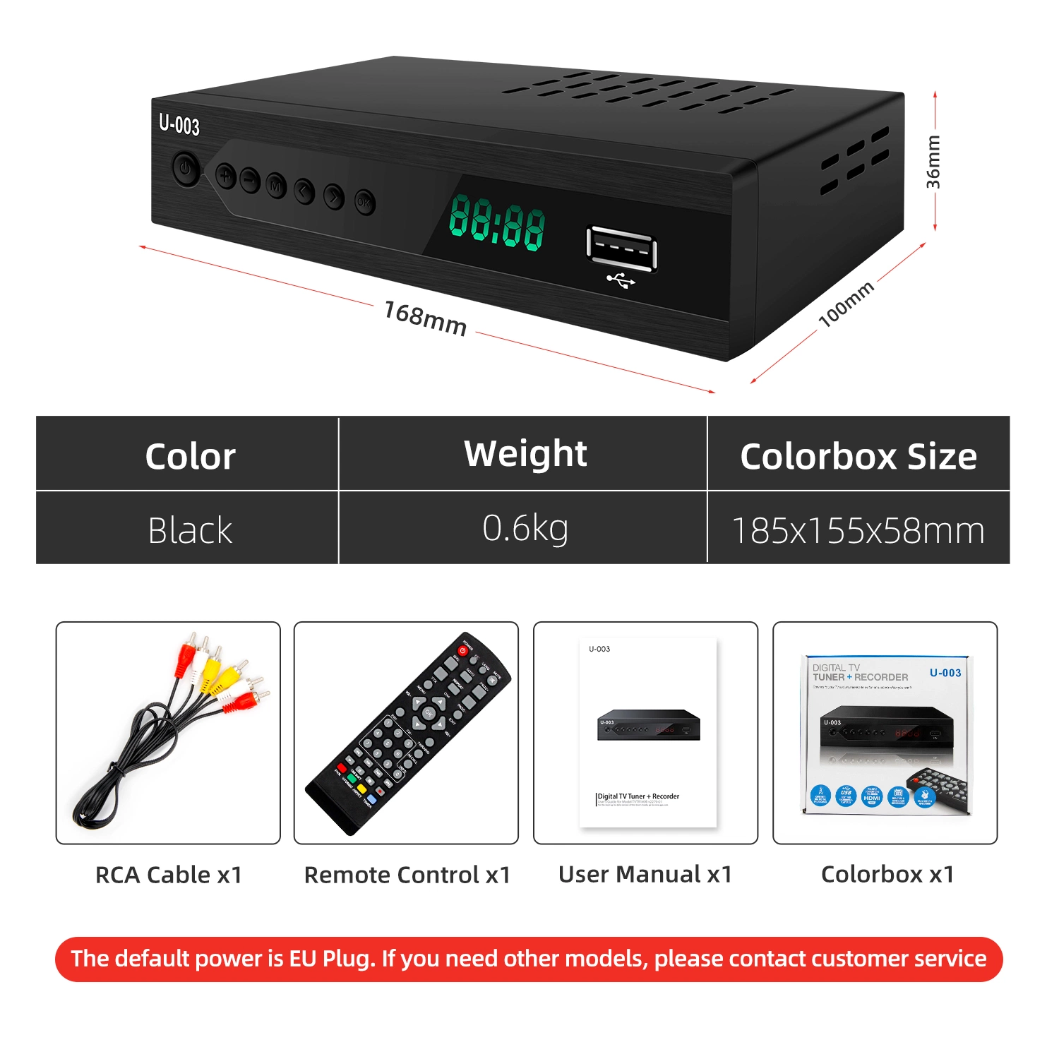 Convertisseur numérique Ematic Box Set Top Box pour TV