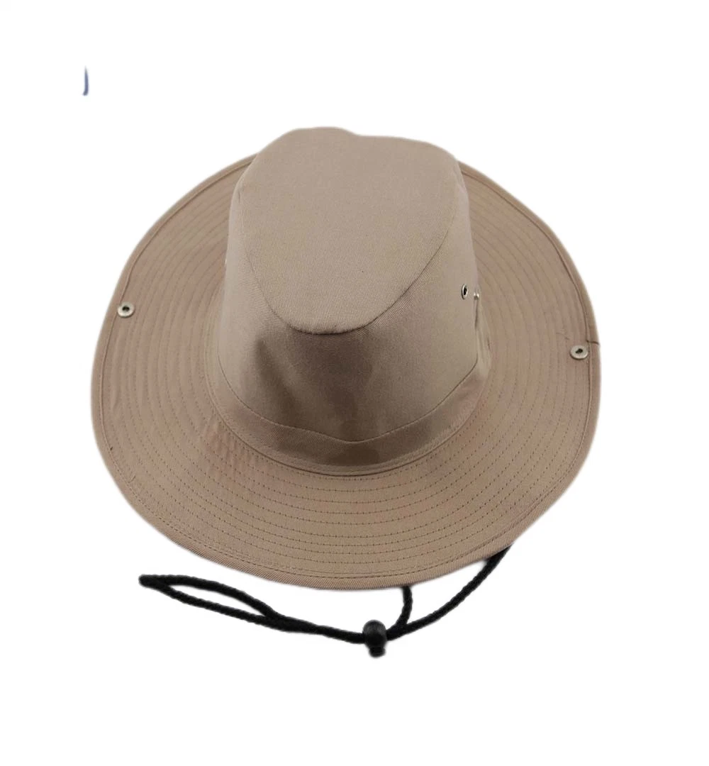 Safari Bucket Hat Adjustable and Foldable for Outdoor Long Brim Sun Protective Cap with High quality/High cost performance  Cotton Plain Fashion Summer Hat for Man