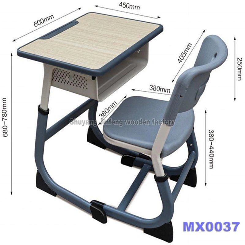 Mx0006 Furniture Height Adjustable School Desks and Chair Set