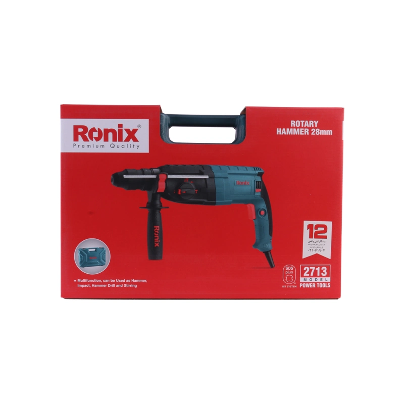 Ronix 2713 Designed with Torque Limiting Clutch Automotive Quality Bearings Over-Voltage Detection Combination Rotary Hammer