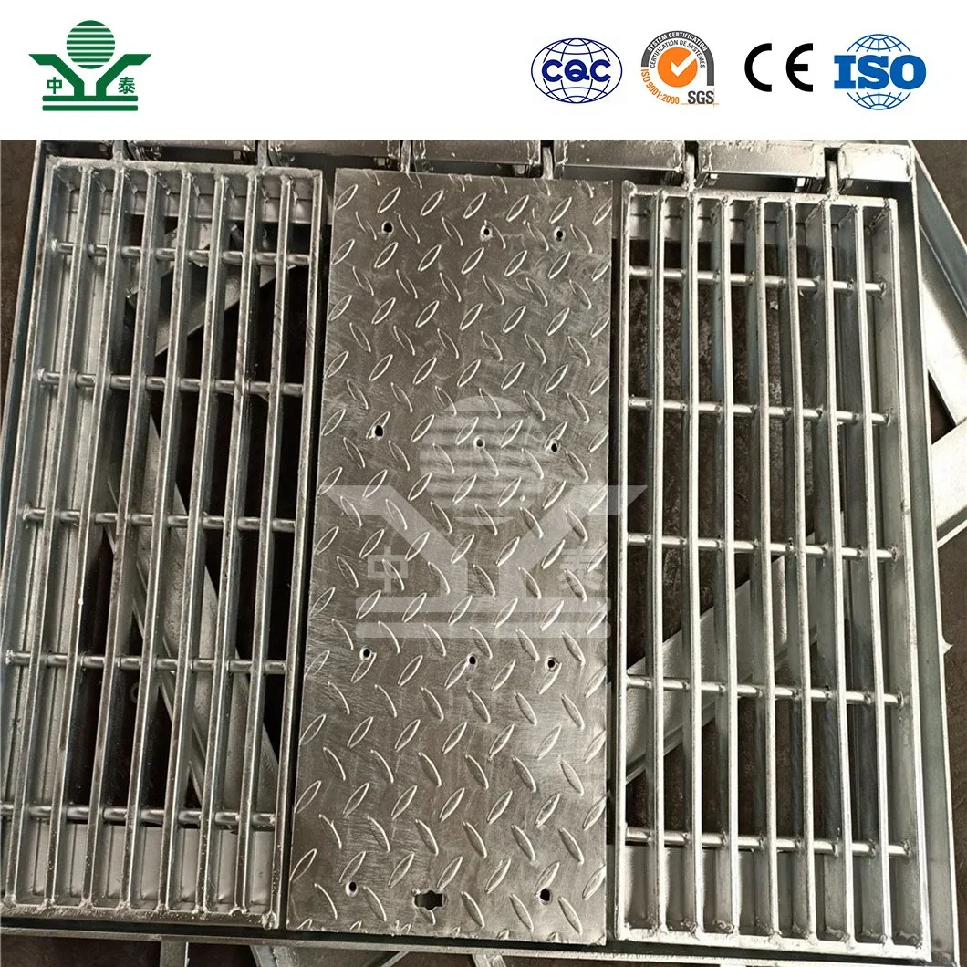 Zhongtai Grate Drains China Manufacturers Swimming Pool Drainage Grates 1 - 1/4 Inch X 1/8 Inch Steel Grating for Drainage