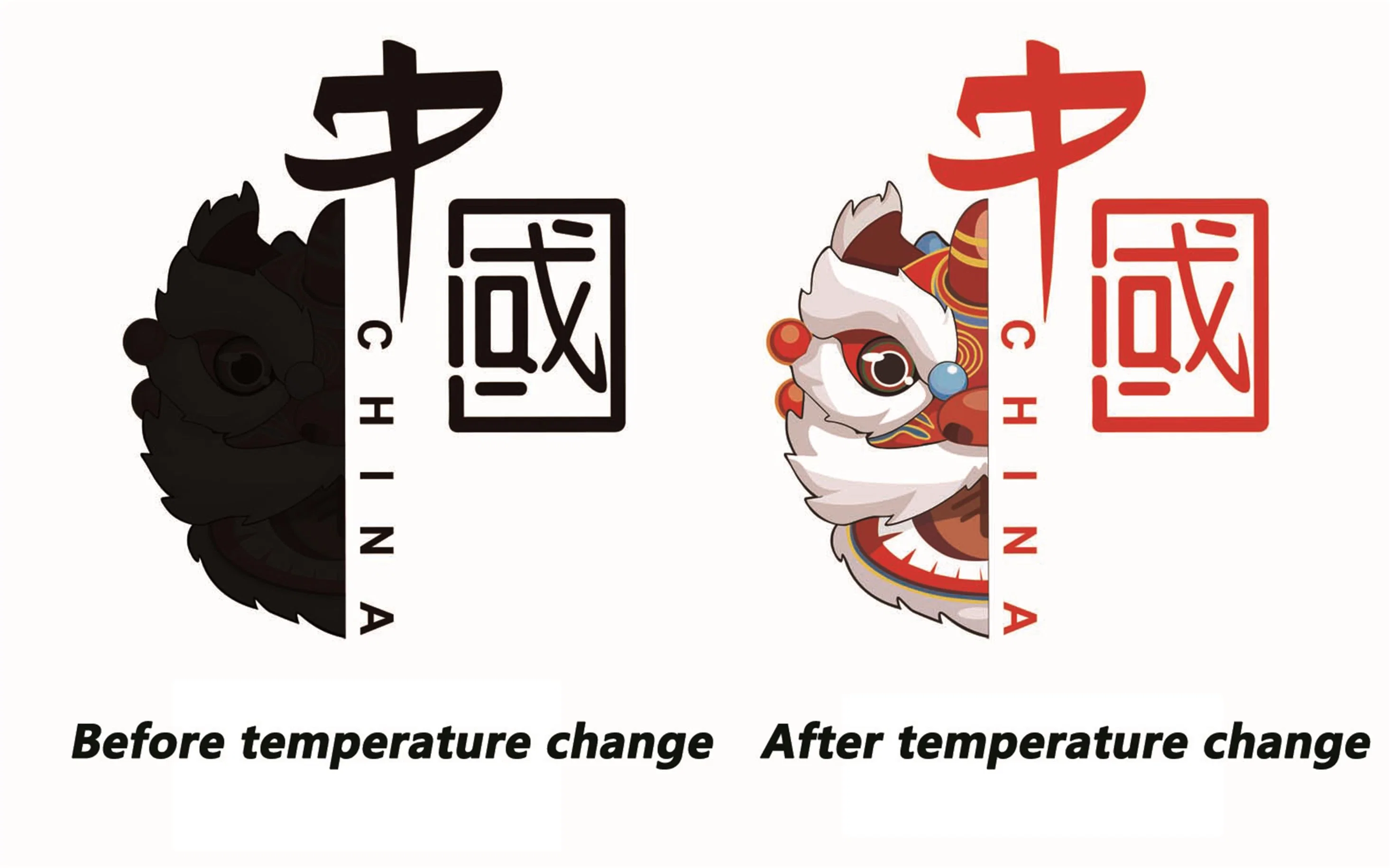 Customized Labels for Temperature Color Change Heat Transfer Stickers