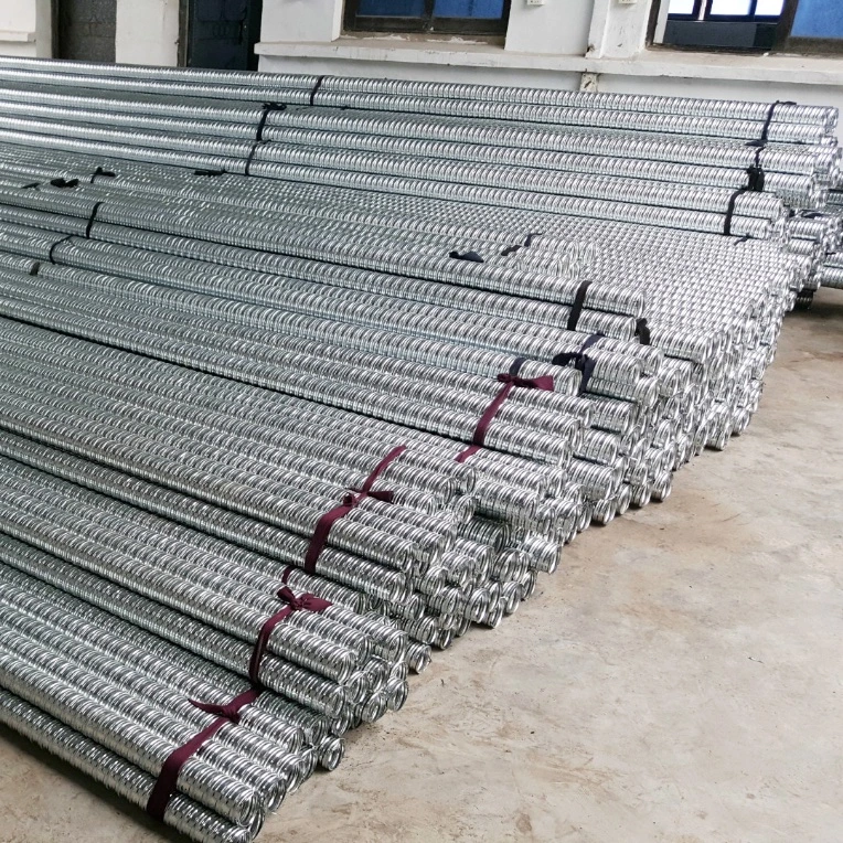 Tubo redondo corrugado galvanizado para cables PT