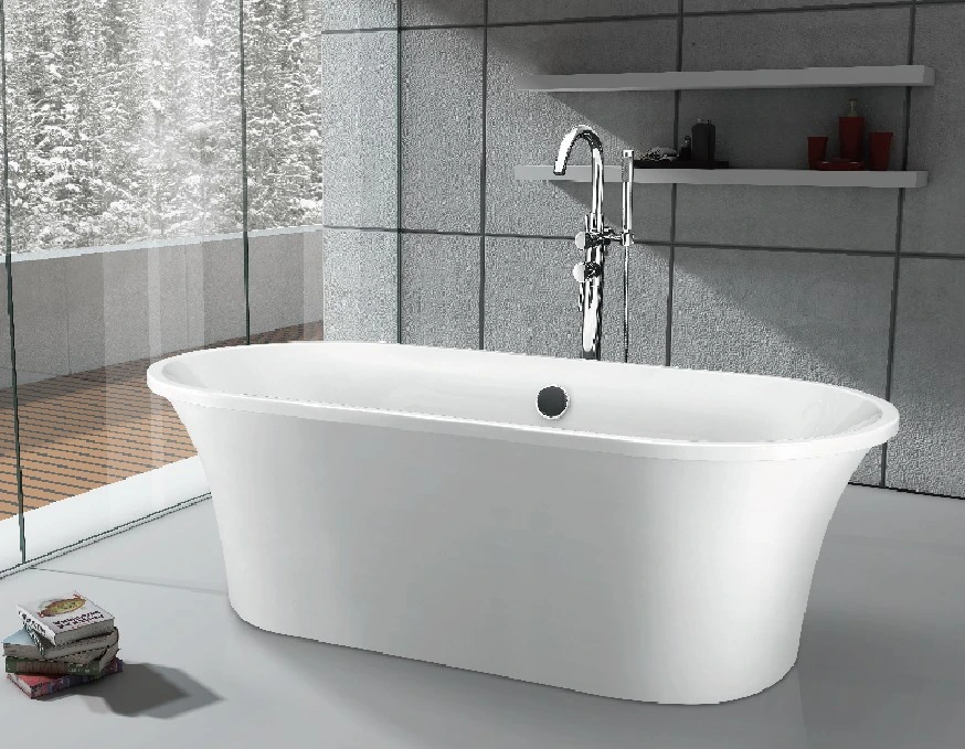 Bathroom Bathtubs Acrylic Bath Tub with Faucet Shower