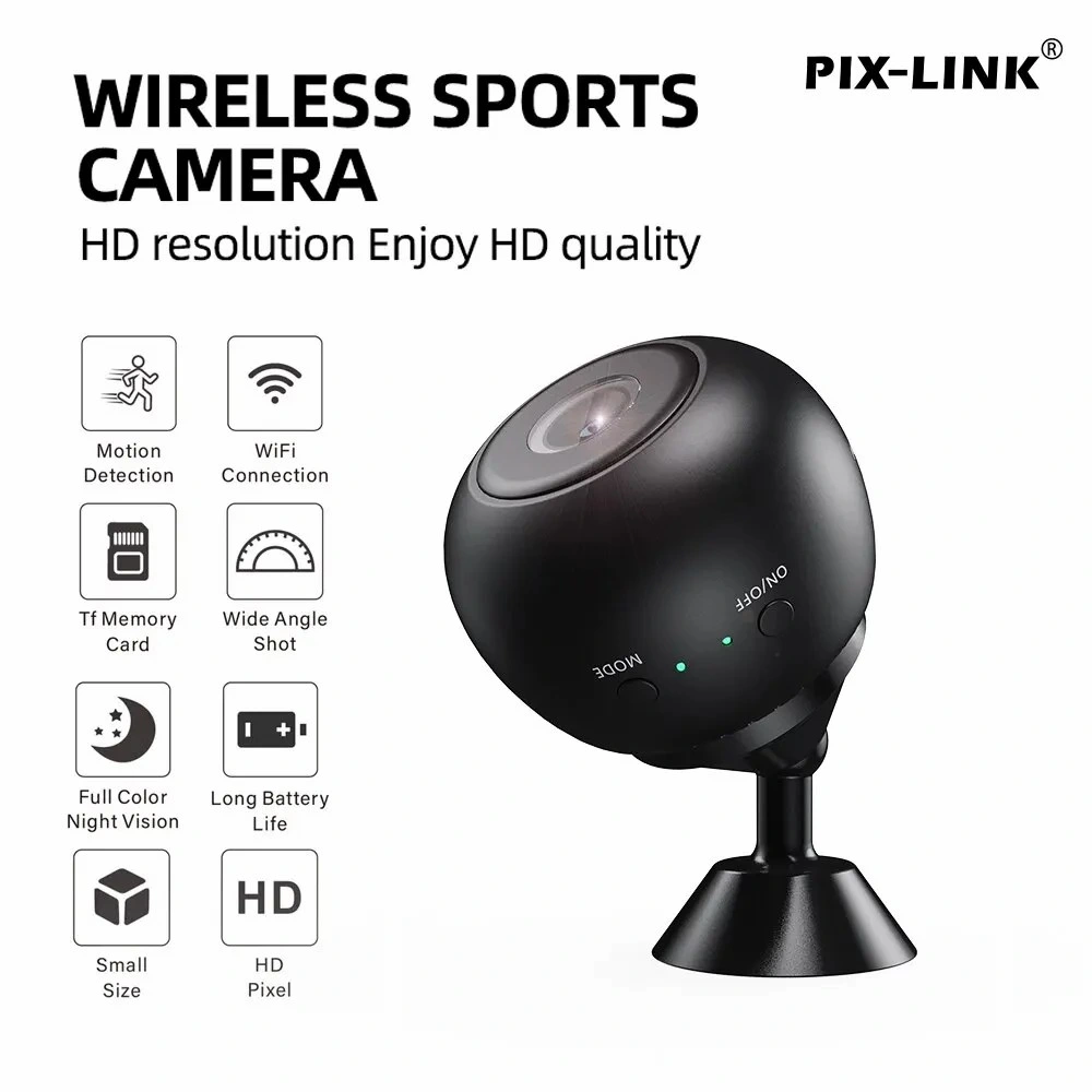 Pix-Link A10 Mini Camera WiFi Control inalámbrico Protección remota Monitores de vídeo para el hogar Smart Video Surveillance