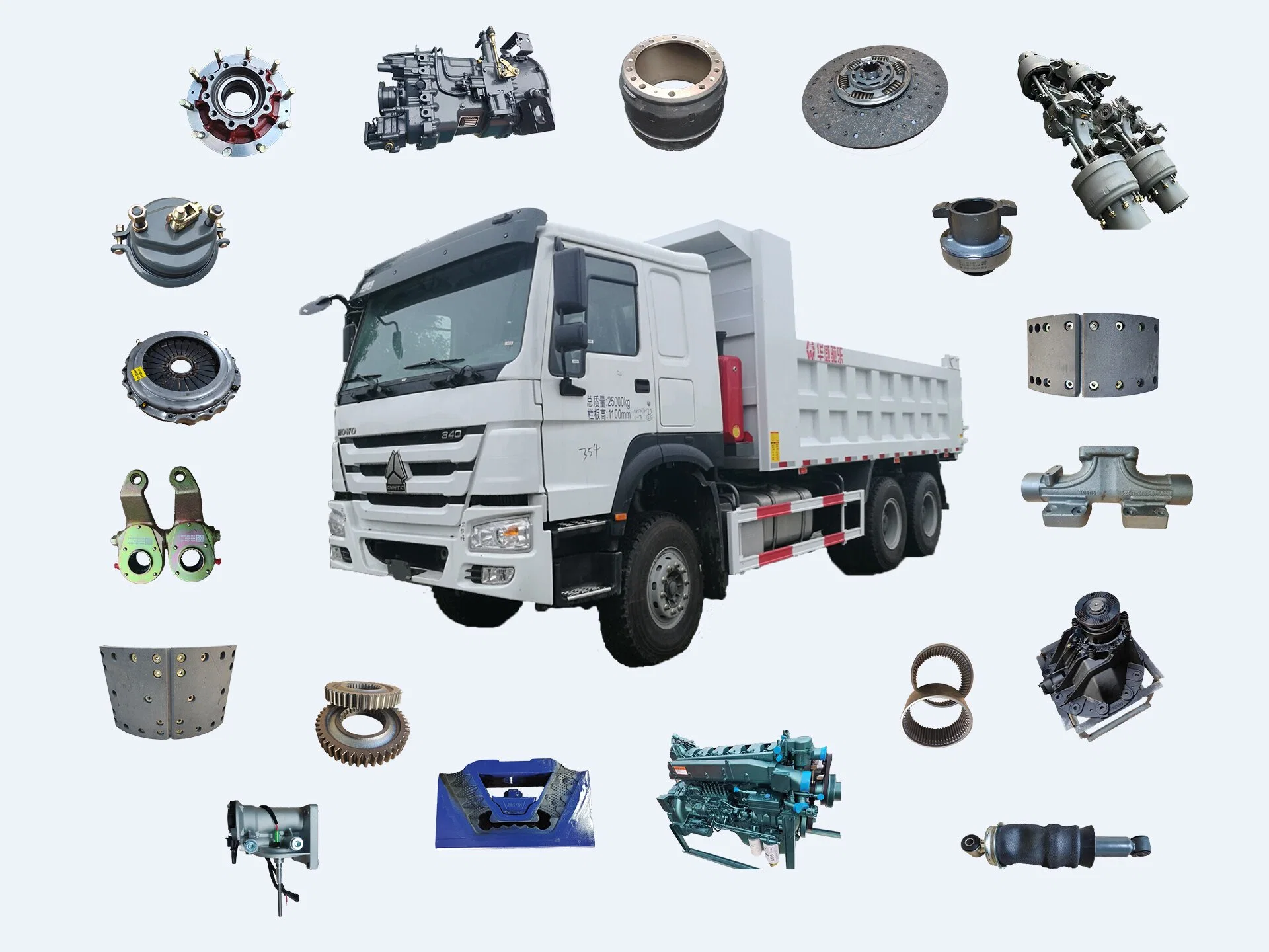 El embrague es aplicable a Cnhtc Howershakman FAW Beiben Hongyan Tractor/camión/basura/Camión Volquete Camión Volquete camión tractor/Auto Parts