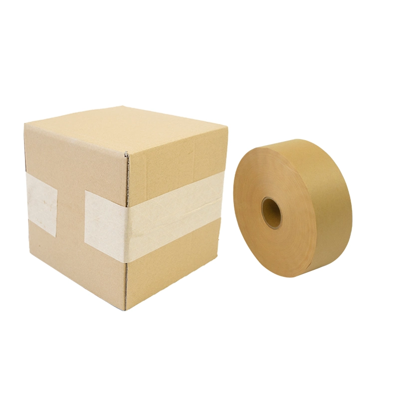 Yjnpack Hot Sales Kraft Custom Brown Wet Water Activated White Custom Packing Tape