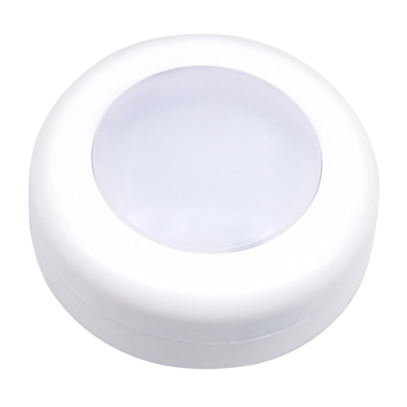 0.6W 7 Battery Power Cool White Portable Mini Infrared Sensor Switch Wardrobe Cabinet Round LED Light