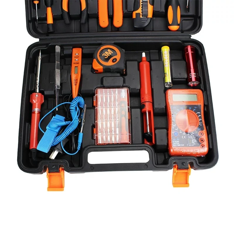 Carbon Steel Daily Toolbox Vehicle Mounted Portable Hardware Tool Set Sr409-47