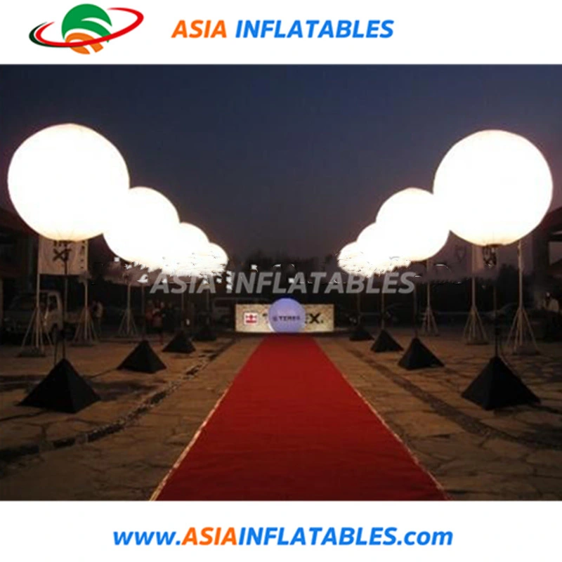 Factory Price Outdoor Remote Control LED Light Color Changing Inflatable Tripod Balloon