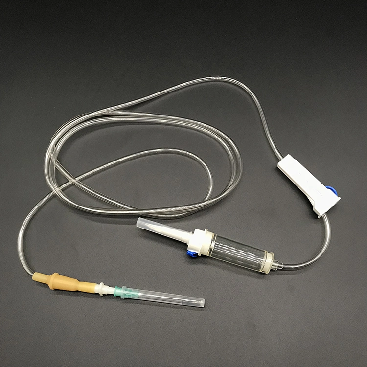 Great Products Colorless Medical Infusion Set with Roller Clamp