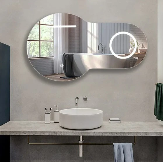 Fancy Home Furniture Makeup Mirror Electric LED Bathroom Vanity Basin Mirror