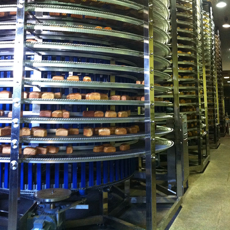 Stainless Steel Spiral Cooler Conveyor Belt for The Ginger Bread Industry