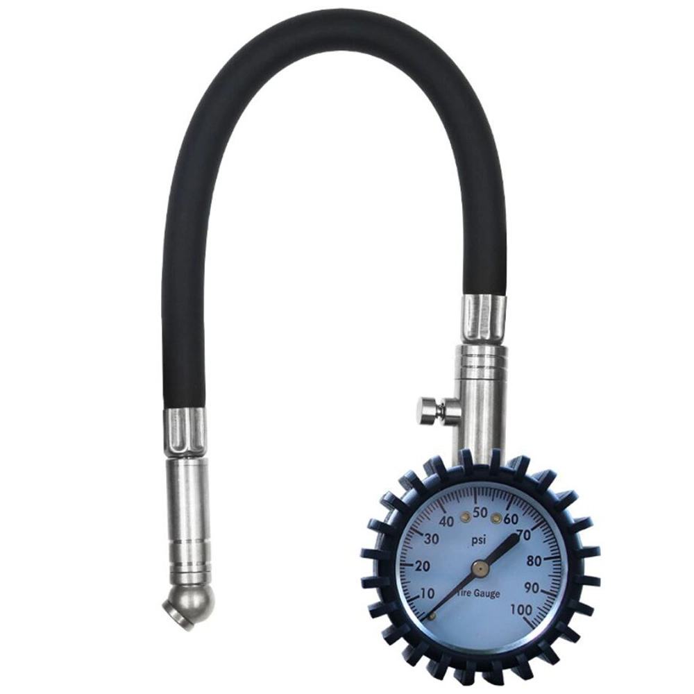 Heavy Duty Tire Pressure Gauge Easy to Read Analog Accuracy with Protective Rubber Shield Ci12983