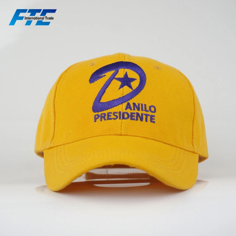 Custom 3D Promotion Embroidery Polo Baseball Cap with Metal Buckle