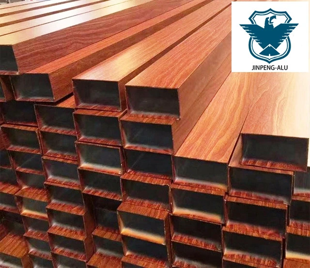 Holz Korn Aluminium Dach Decke Dekoration-Aluminium Extrusion Rechteckigen Rohr