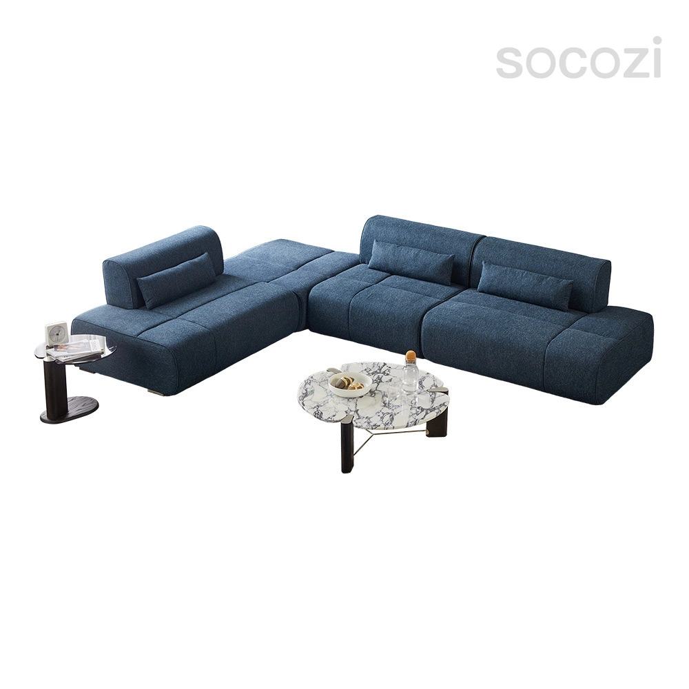 Nordic Latest Design Home Furniture Living Room Set Modular Sofa with Ottoman