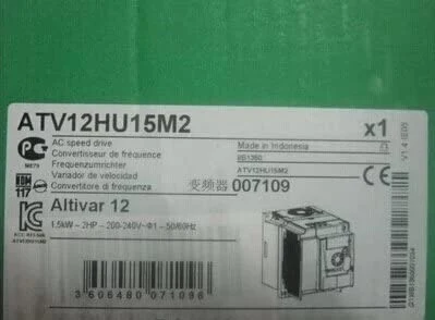 Original-Brand-New Schnei-Der-ATV12hu15m2 VFD-Altivar 12-Variable Speed-Drive 1-Phase 200-240VAC 1.5 kw-2HP سعر جيد في المخزن