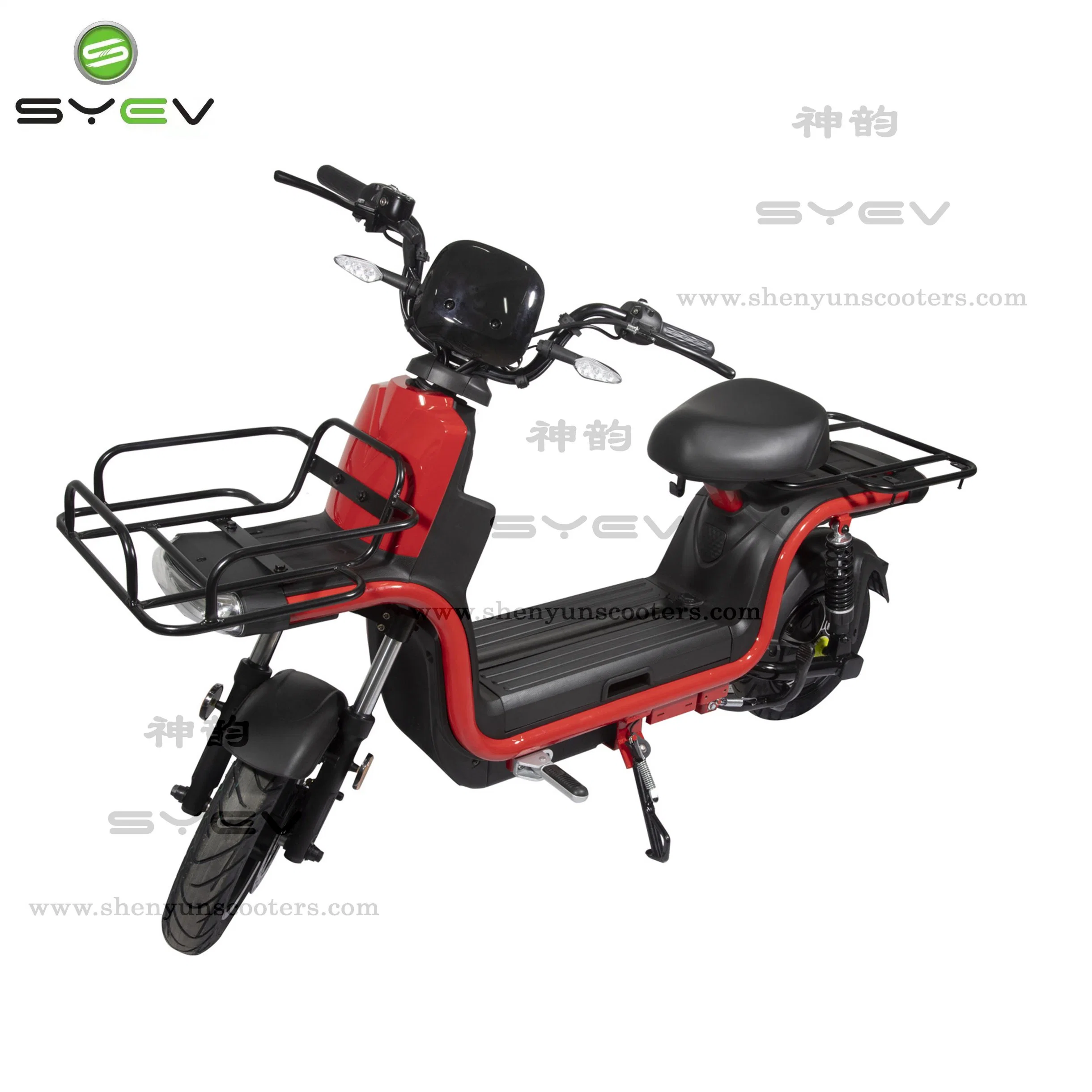 Mayorista/Proveedor Fabricante Syev 1200W de alta potencia eléctrica de 2 ruedas moto scooter de entrega de los adultos ciclomotor eléctrico con cuadro de la entrega de dos baterías de 60V DUAL