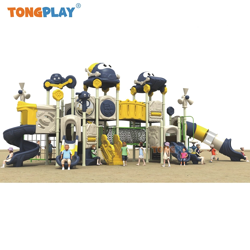 Fabricante Amusement Park facilities Plastic Slide used Commercial Outdoor Playground Conjunto de chinelos de tubo para criança
