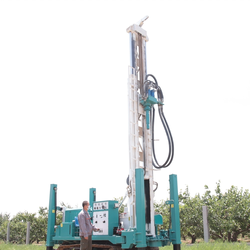 Rotary Crawler Borehole for Sale 300m Deepwater Well Drilling Machine